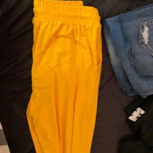 Yellow joggers